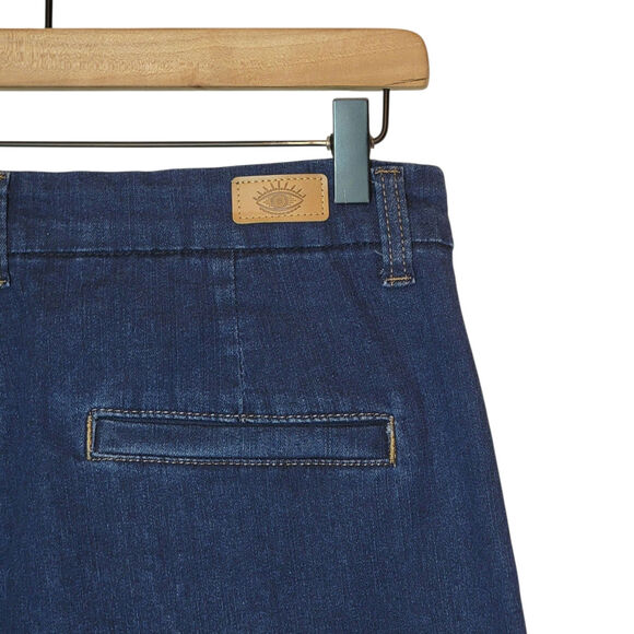 Sophia Jeans by Sophia Vergara Blue Denim Trouser Flare High Rise Jeans Size 12 - Picture 11 of 16